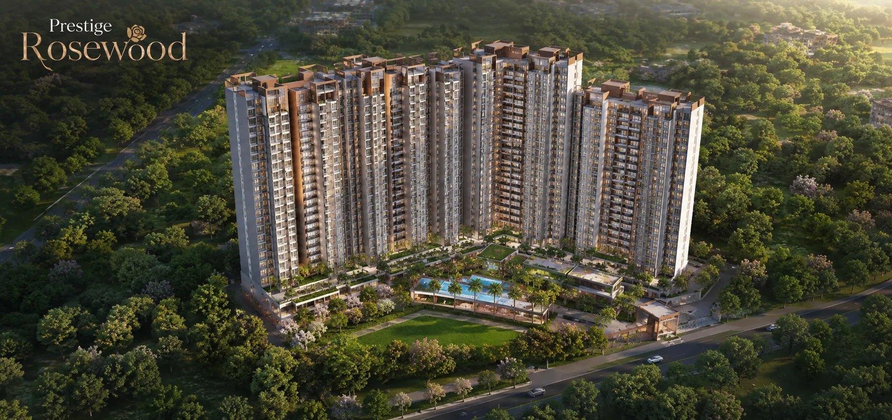 Prestige Rosewood Arial View